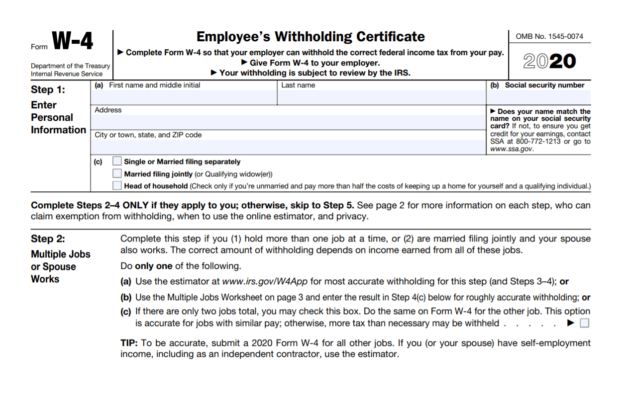 Irs Multiple Jobs Worksheet Free Printable