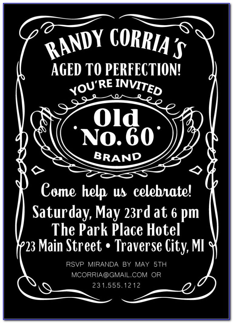 blank jack daniels invitation template free