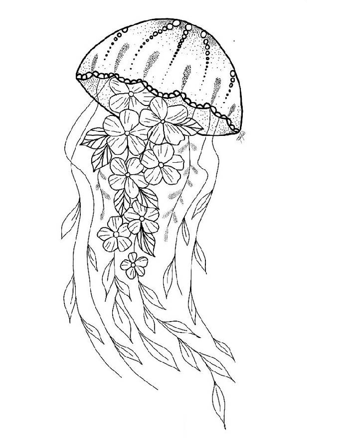 Coloring Pages Jellyfish