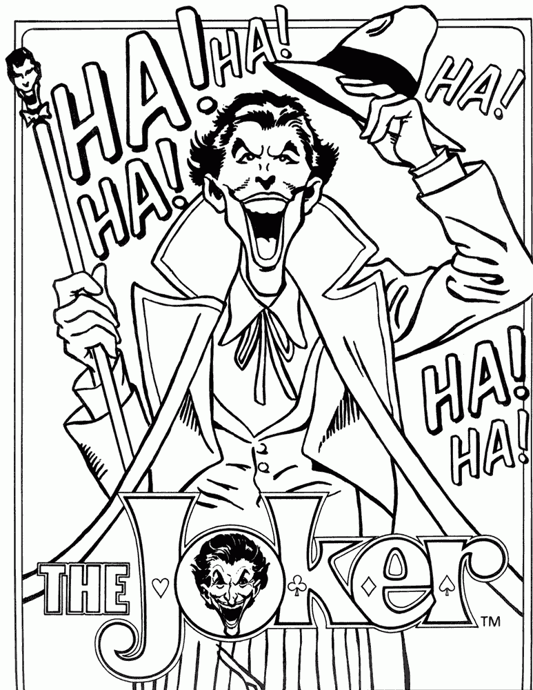 Joker Coloring Pages Coloring Home