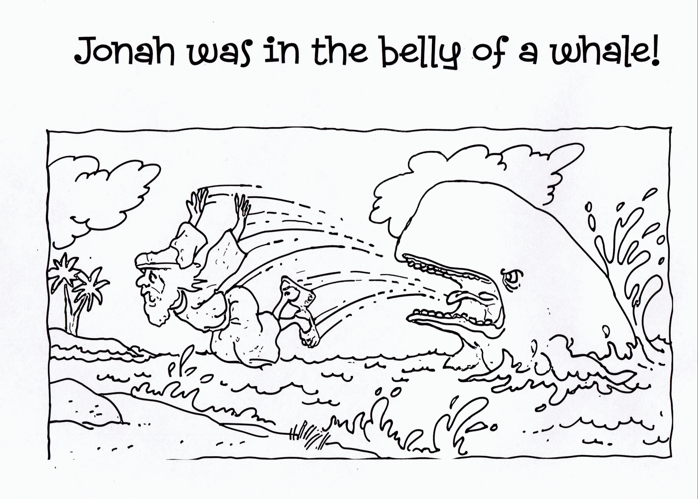 Jonah And The Whale Coloring Pages