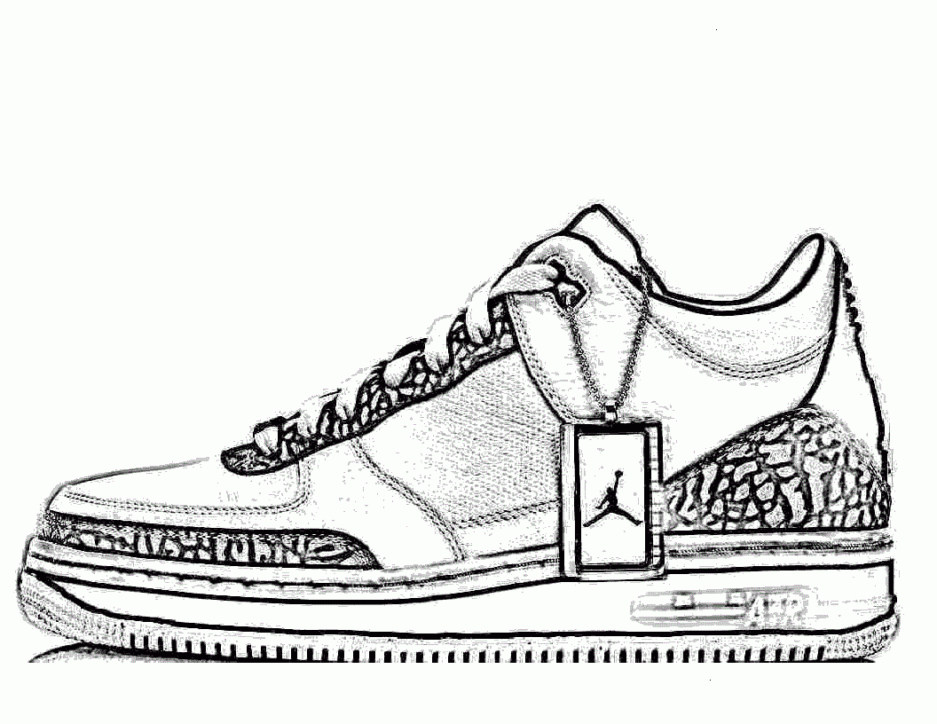 Jordan Shoes Coloring Pages Coloring Home