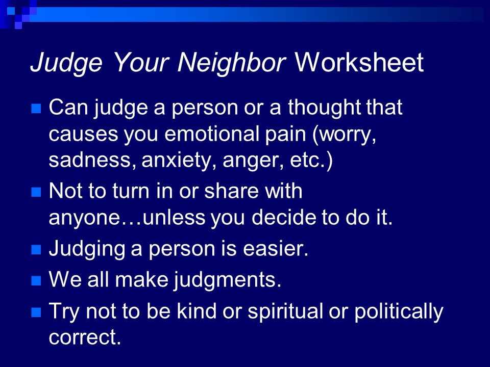 Judge Thy Neighbor Worksheet Printable Calendars AT A GLANCE
