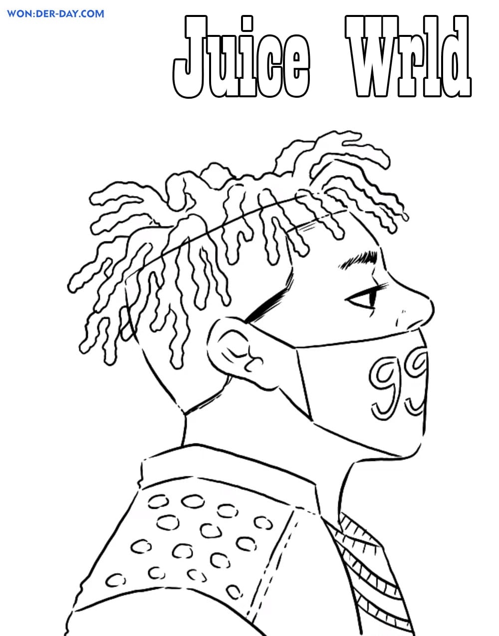 Juice WRLD Coloring Page Coloring Page Coloring Home