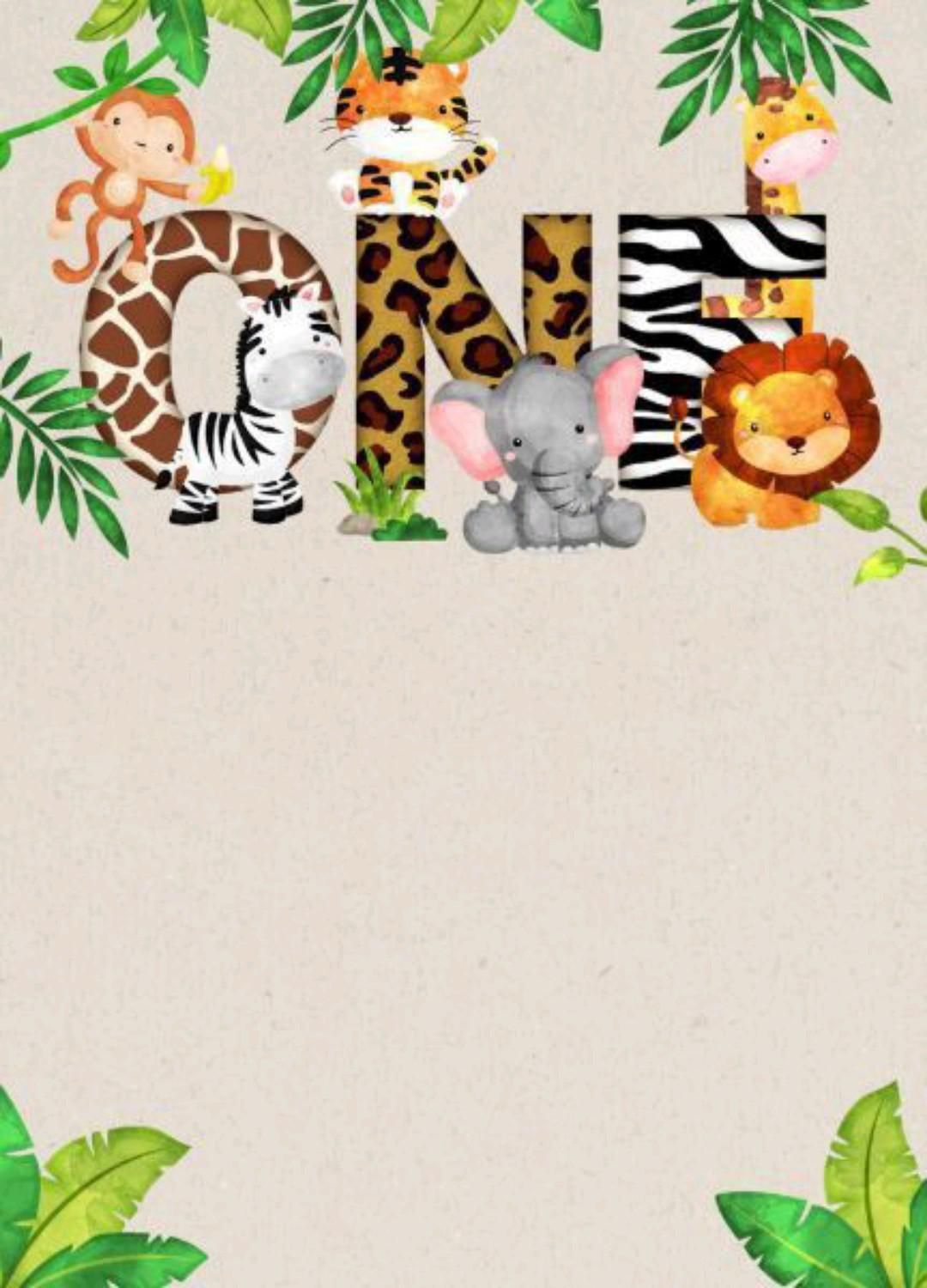 Jungle 6th Birthday Party Invitation Template Jungle Animals Six Safari 