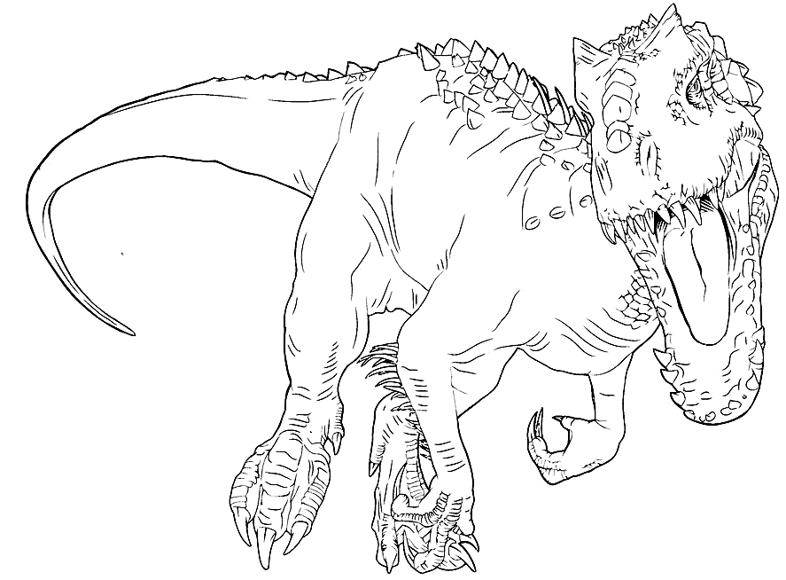 Jurassic World Indominous Rex Coloring Page Printable Coloring Pages