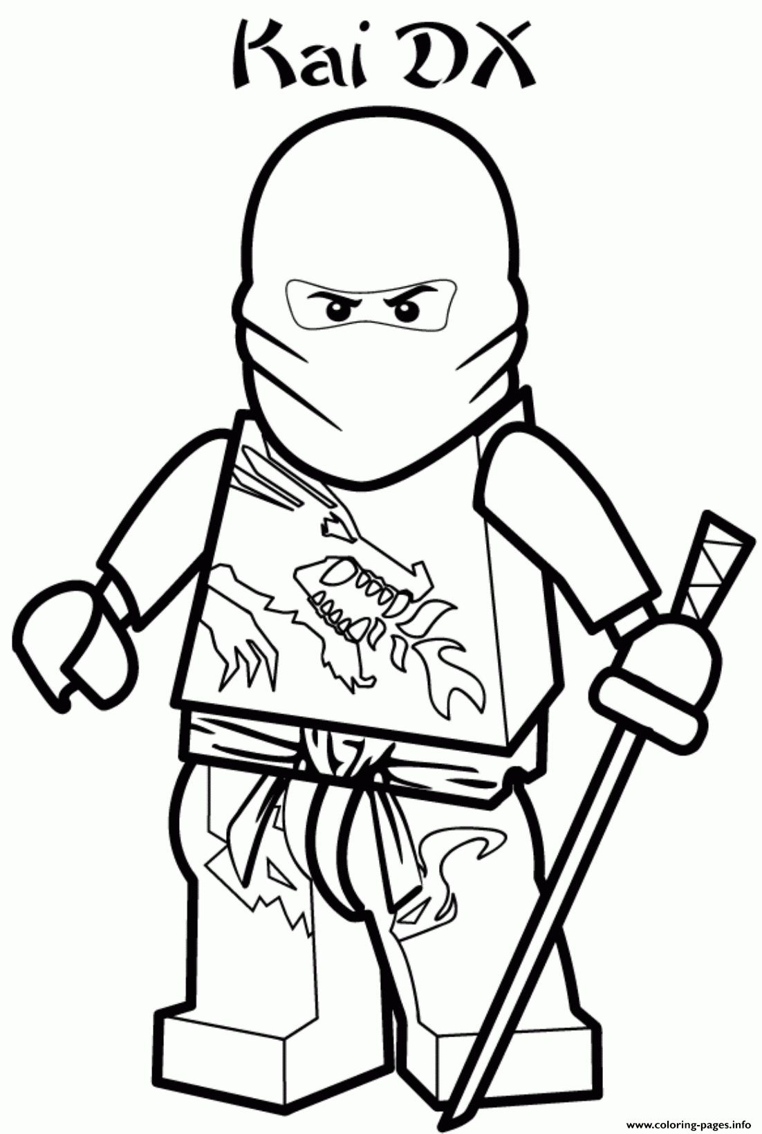 Kai Ninjago S3644 Coloring Pages Printable