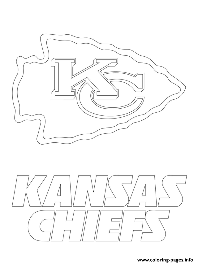 Kansas City Chiefs Logo Football Sport Coloring Page Printable