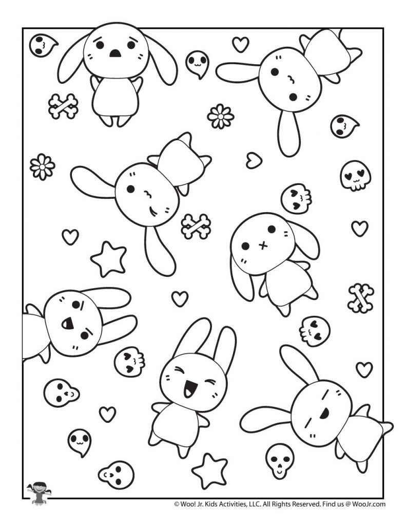 Kawaii Printable Coloring Pages Woo Jr Kids Activities Children 39 s 
