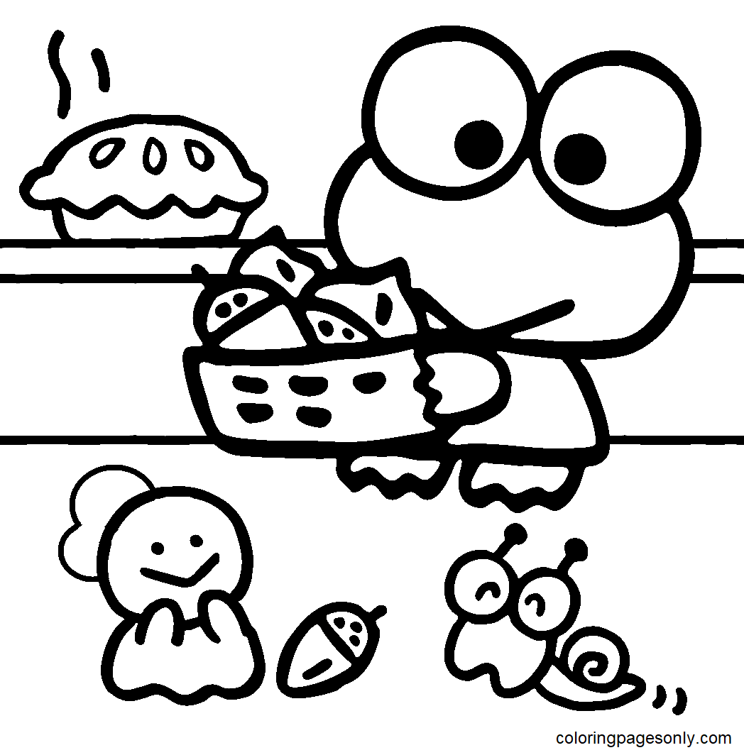 Keroppi Coloring Pages Free Printable Coloring Pages