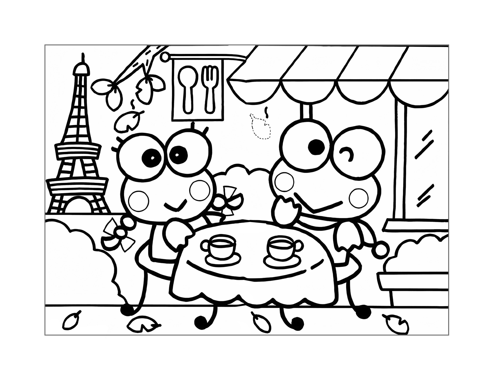 Keroppi Coloring Pages Printable Coloring Pages FREE