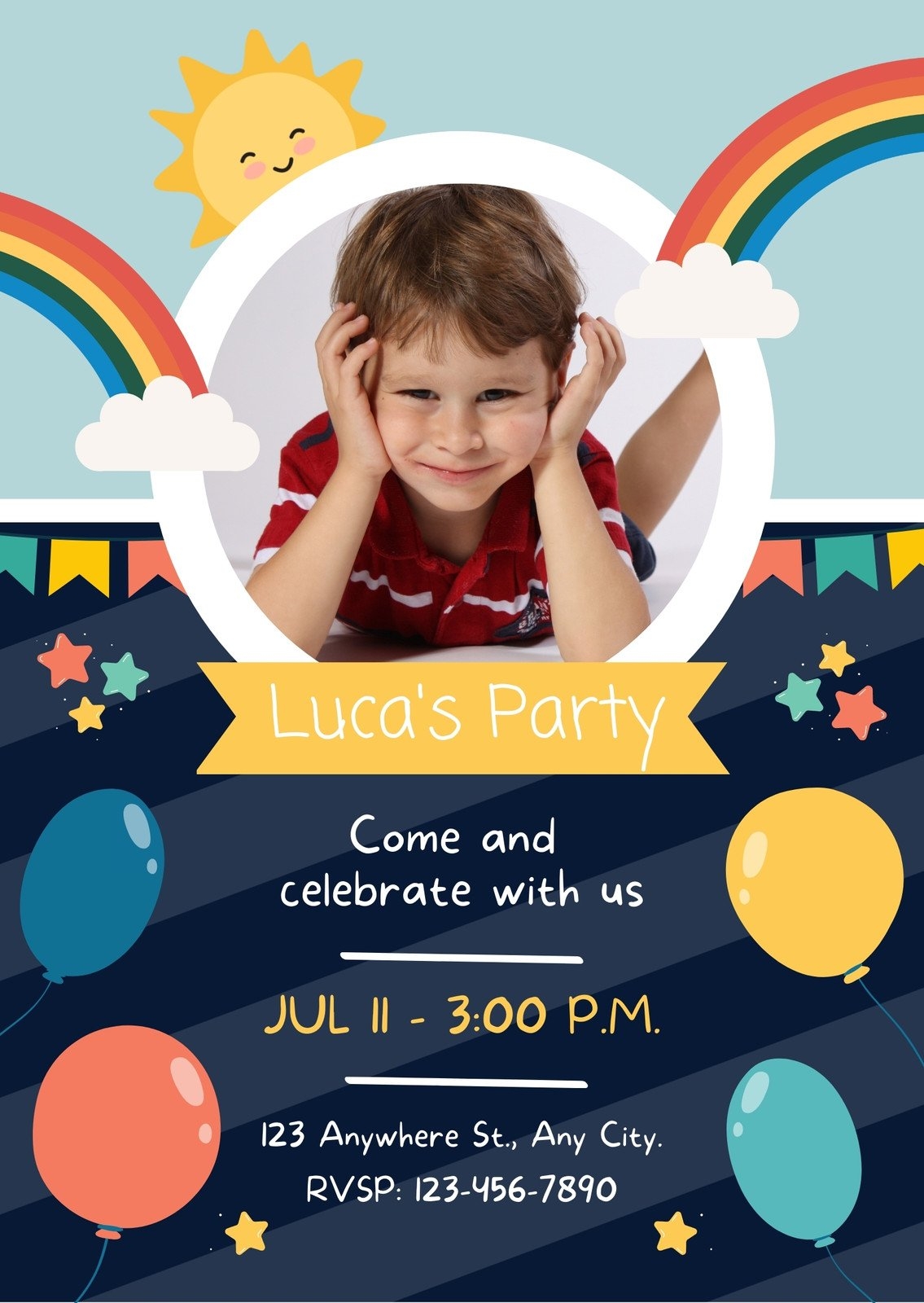birthday invitation message template