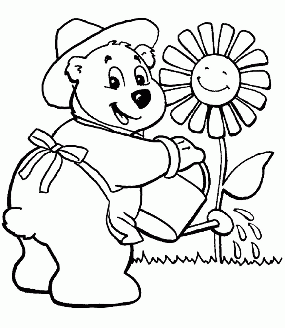 Kids Gardening Coloring Pages Coloring Home