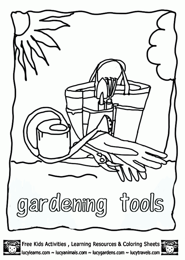 Gardening Coloring Pages