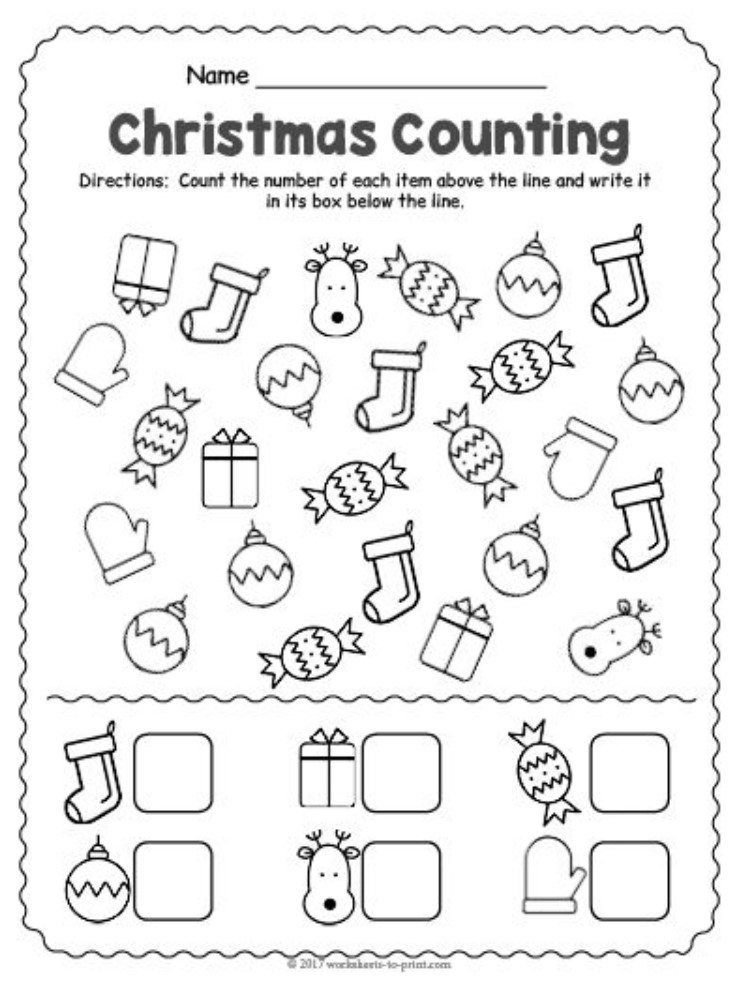 free christmas worksheets