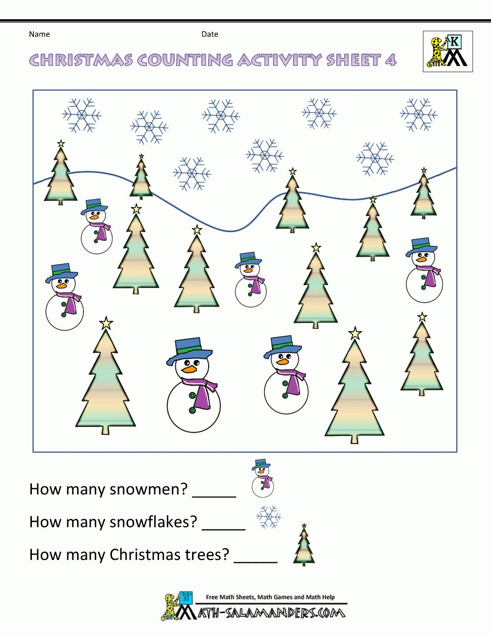 christmas activities for kindergarten worksheets