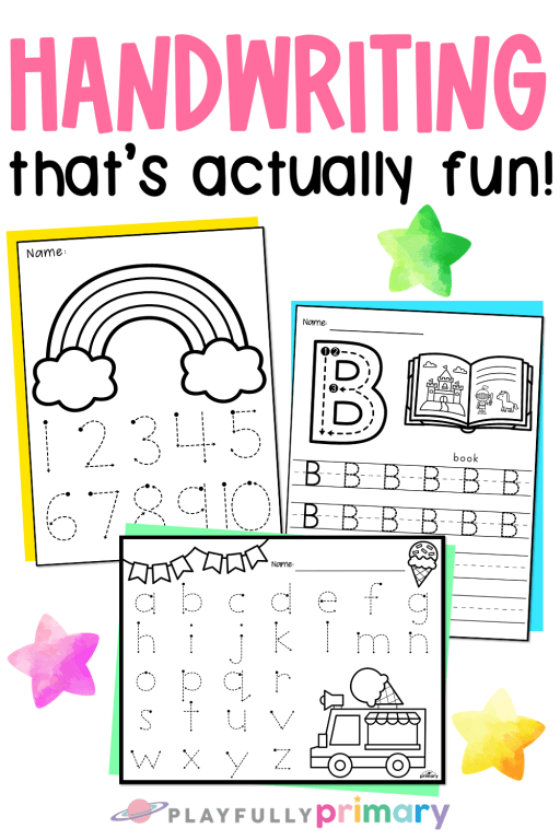 handwriting kindergarten worksheets