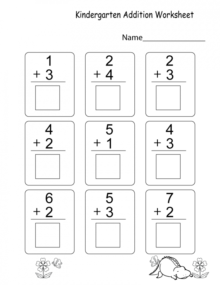 kindergarten learning worksheets