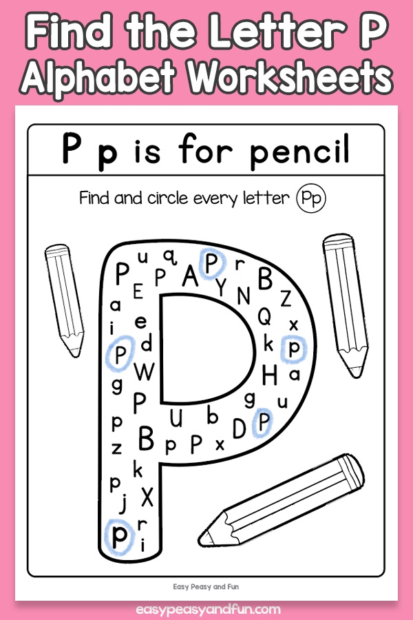 Kindergarten Letter P Worksheets LetterWorksheet