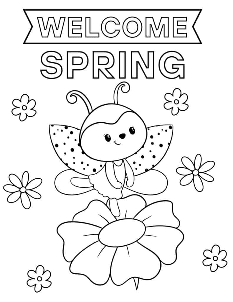 spring free coloring pages
