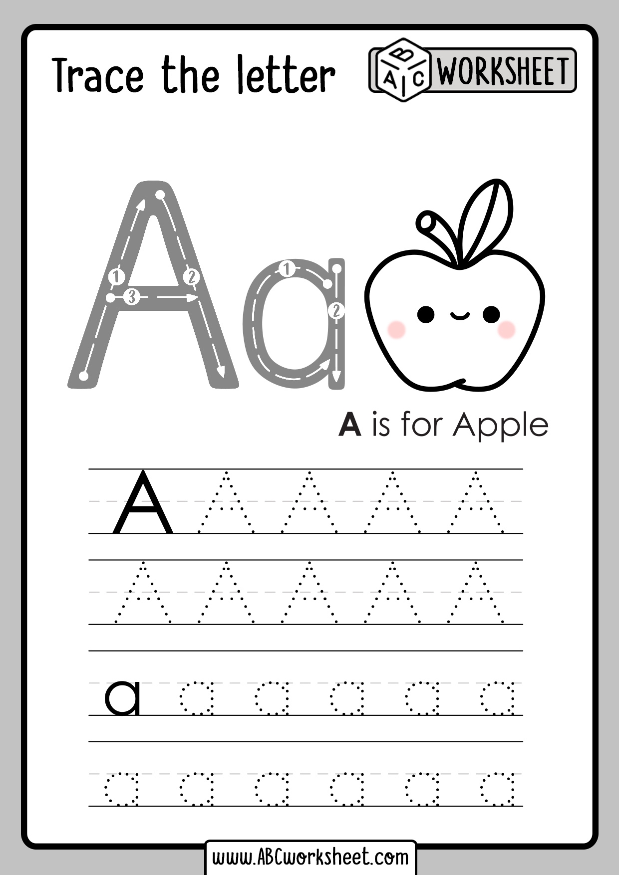 free printable alphabet letter tracing worksheets