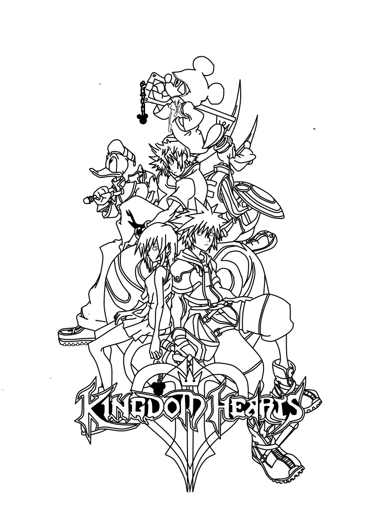 Kingdom Hearts Coloring Pages To Download And Print For Free