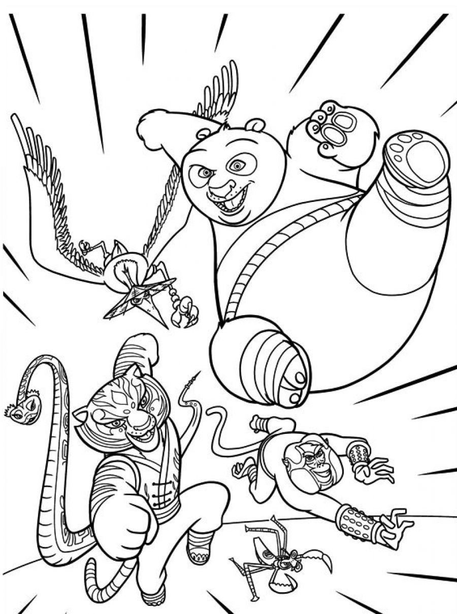 Kung Fu Panda Tigress Coloring Pages Coloring Home