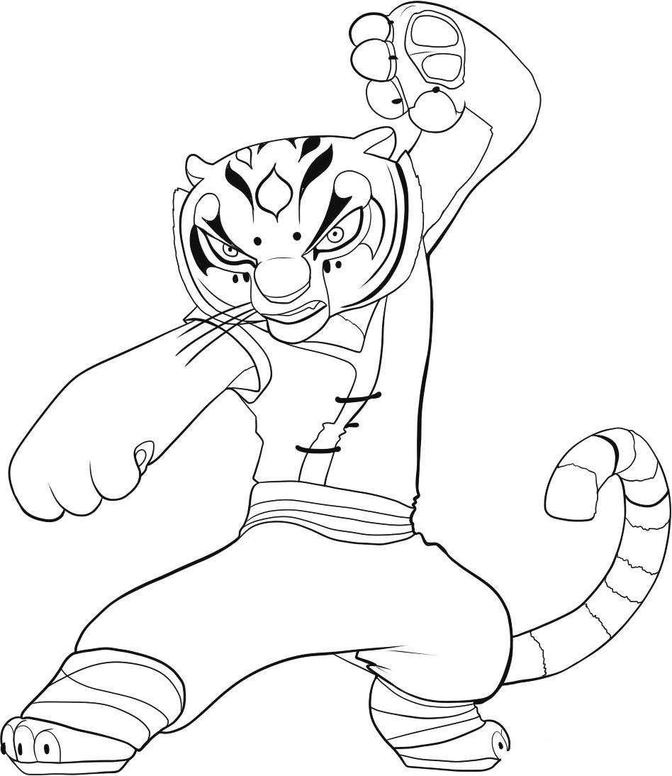 Kung Fu Panda Tigress Coloring Pages Coloring Home