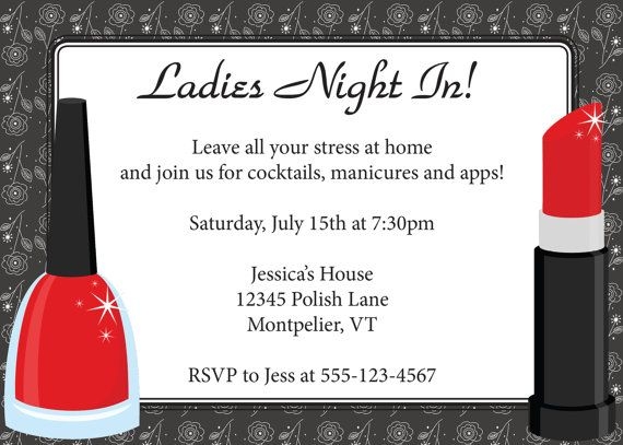 blank ladies night invitation template free
