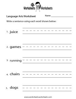 Language Arts Worksheets Worksheets Worksheets