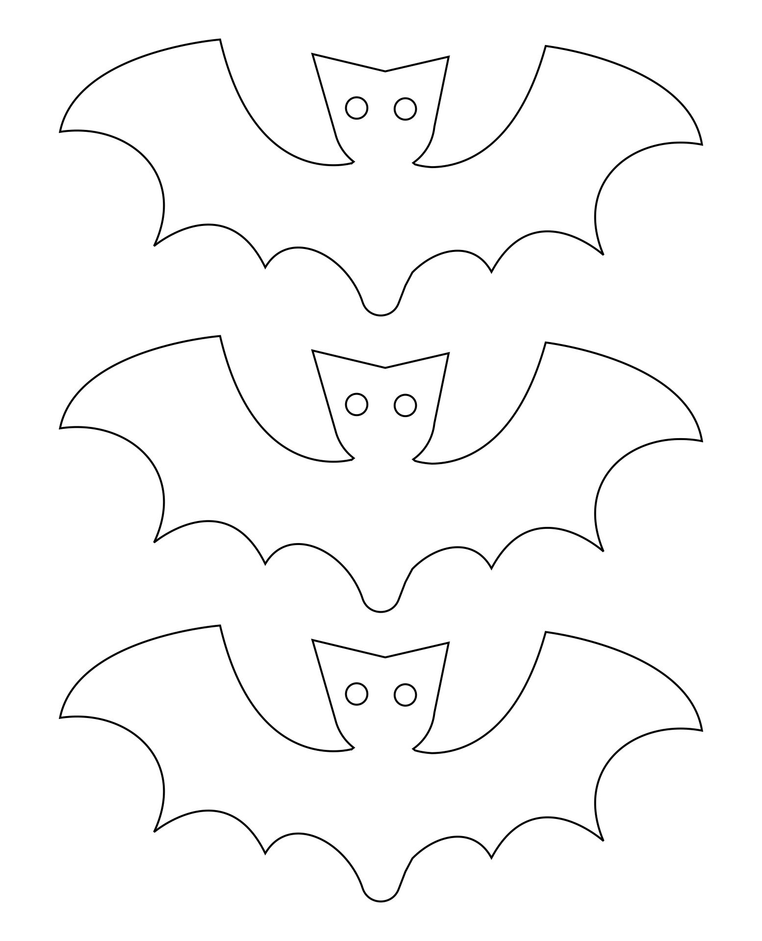 free printable bat template