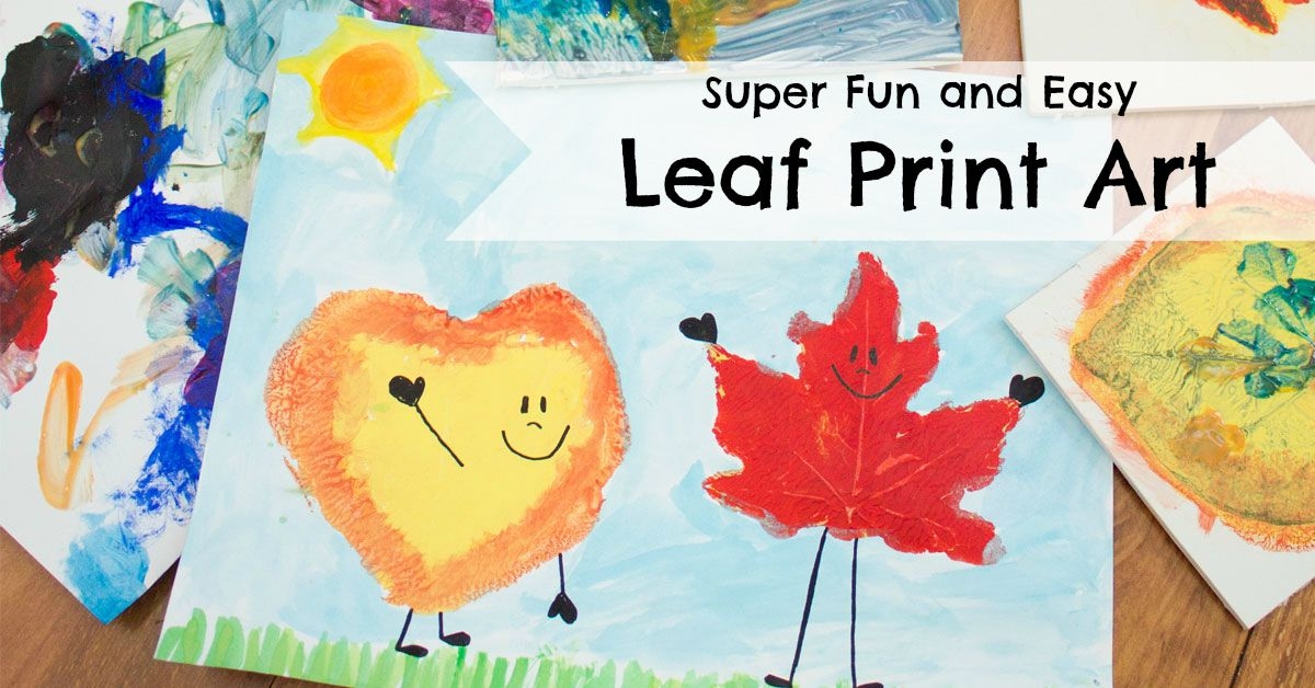 leaf print craft for toddlers
