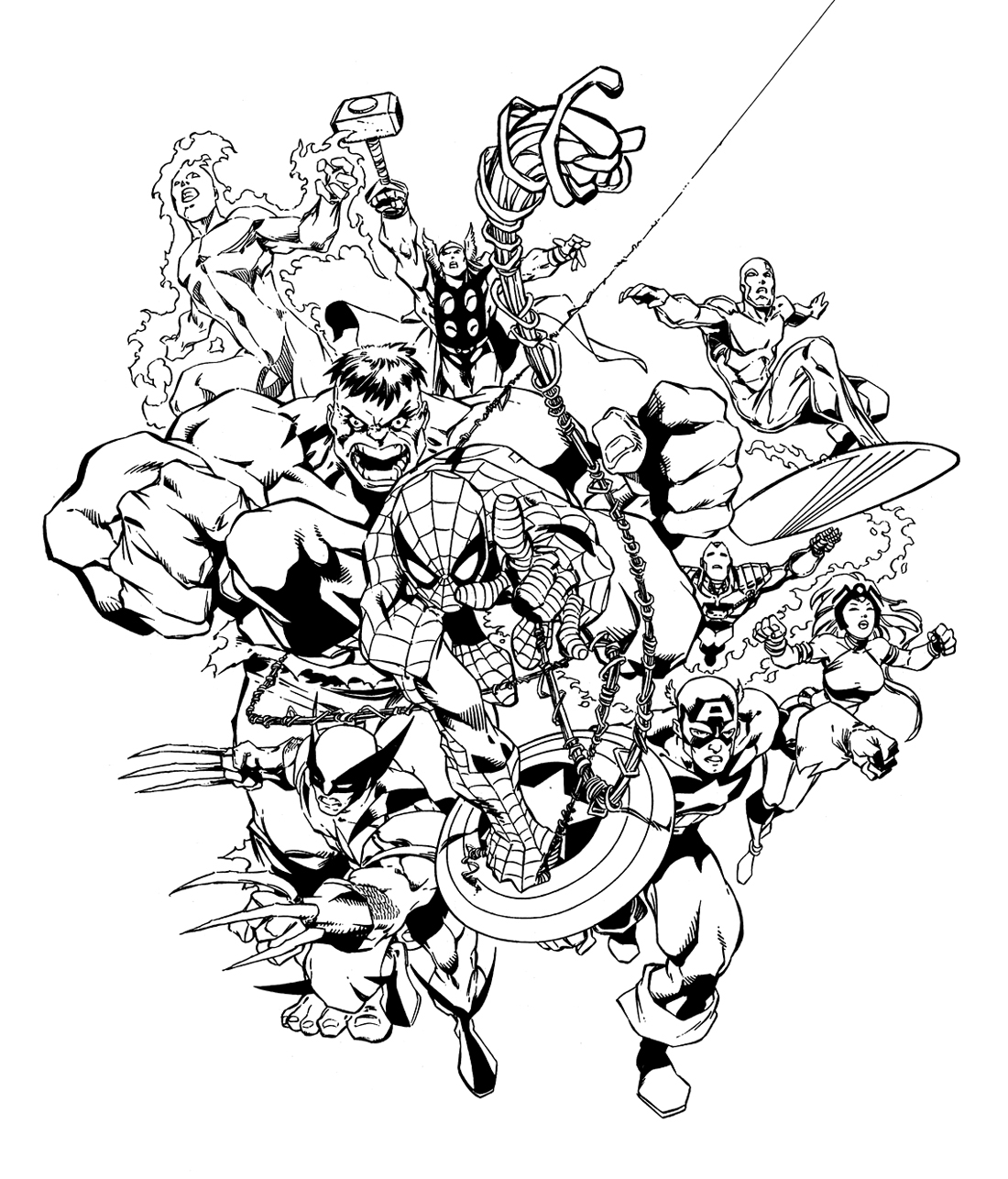 Super Heroes Coloring Pages