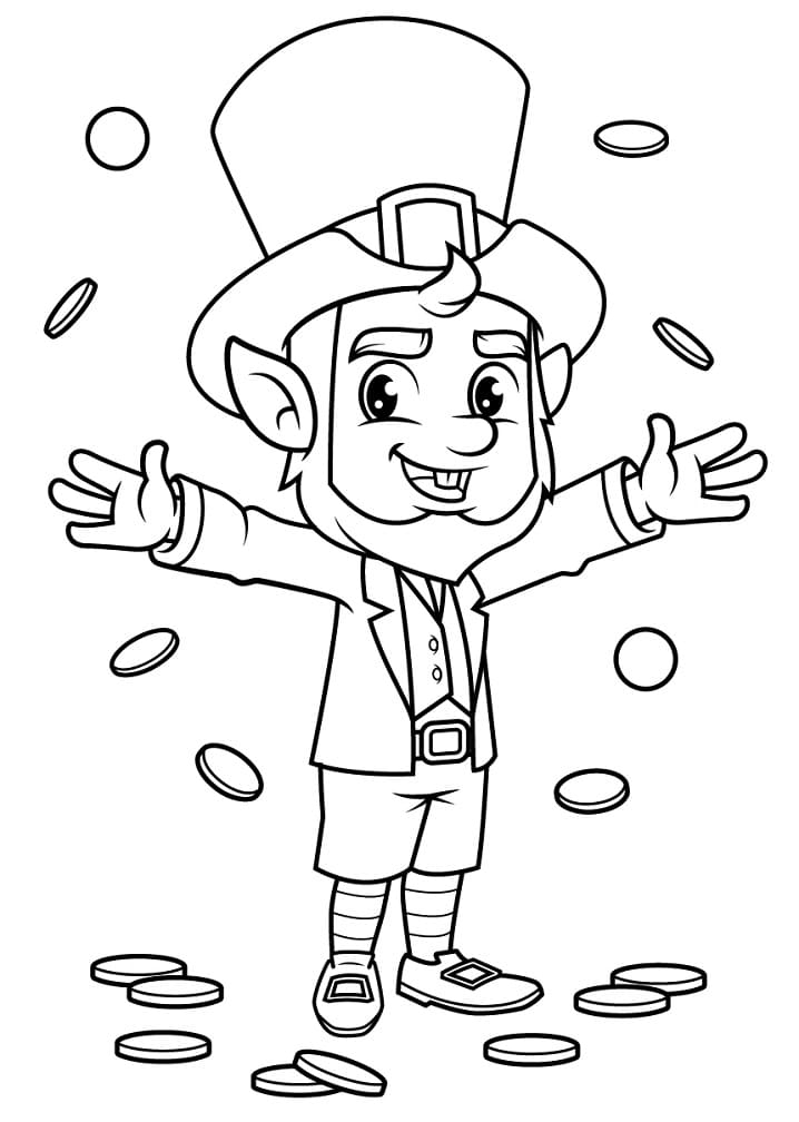 free leprechaun coloring pages