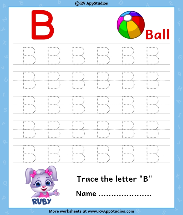 Letter B Traceable Worksheets