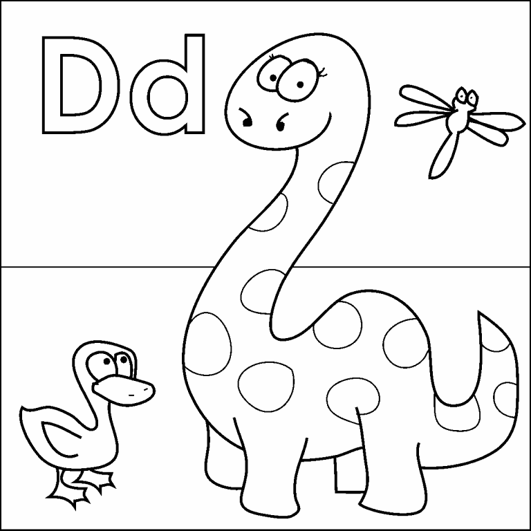 Letter D Coloring Page Coloring Pages 4 U