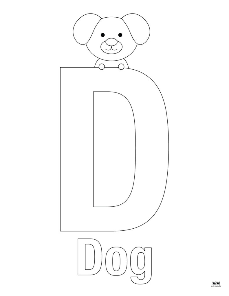 Letter D Coloring Pages