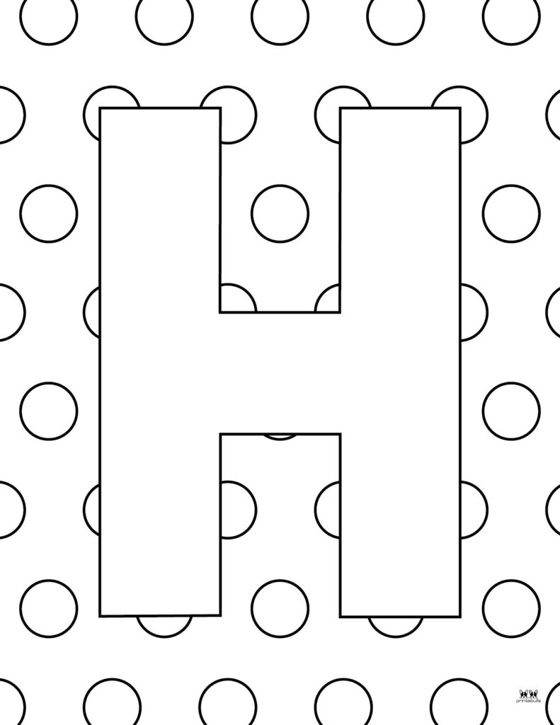 Letter H Coloring Pages