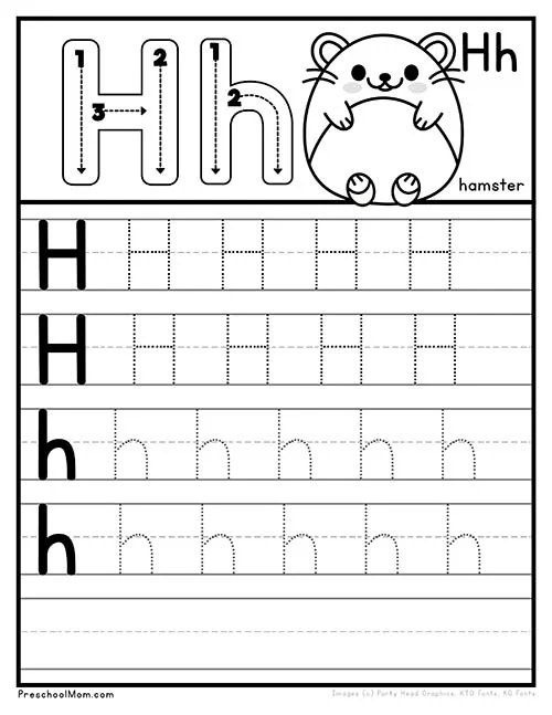 Letter H Preschool Printables Preschool Mom Worksheets Library