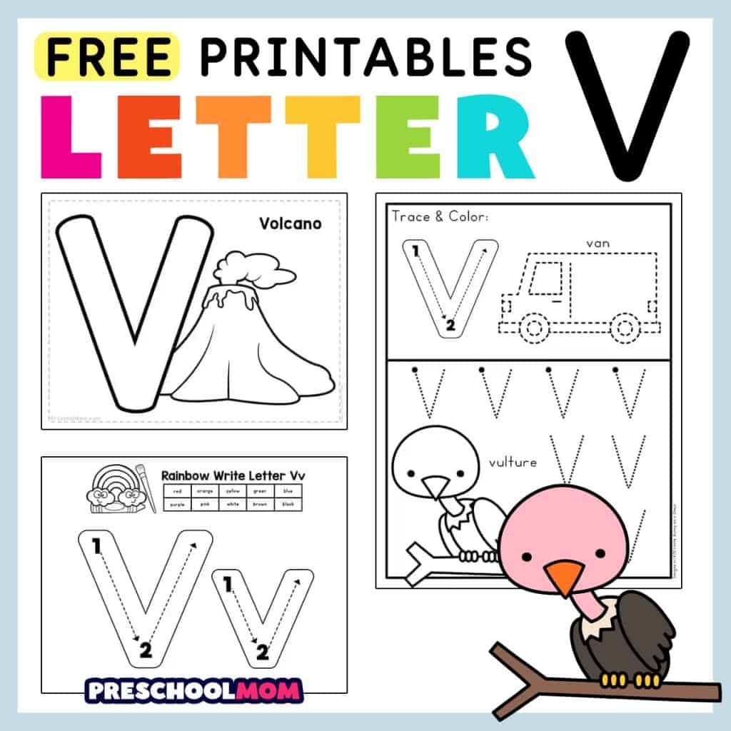 Letter V Preschool Printables Preschool Mom Worksheets Library