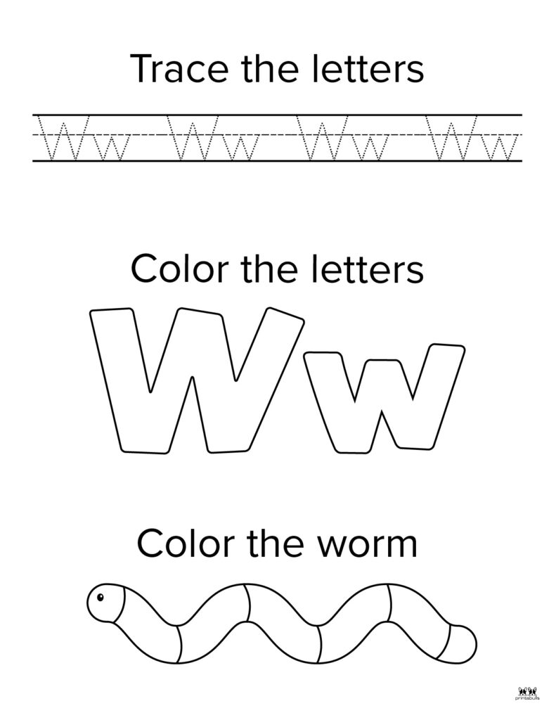 letter w worksheets for preschoolers