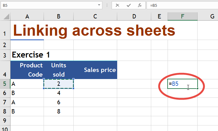 linking worksheets in excel