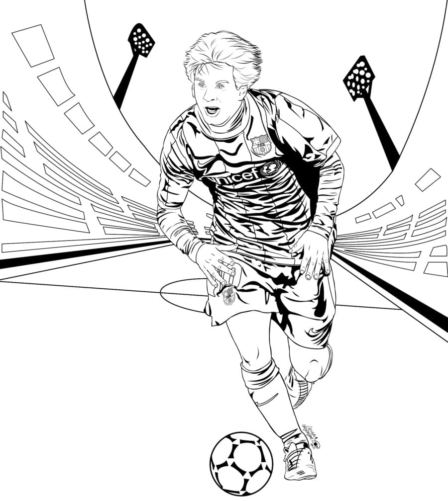 Football Player Coloring Page