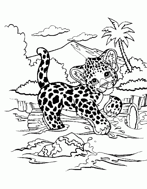 Lisa Frank Tiger Coloring Pages Coloring Home
