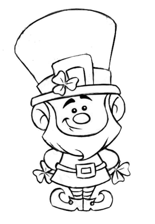 Little Cute Leprechaun Coloring Page Free Printable Coloring Pages