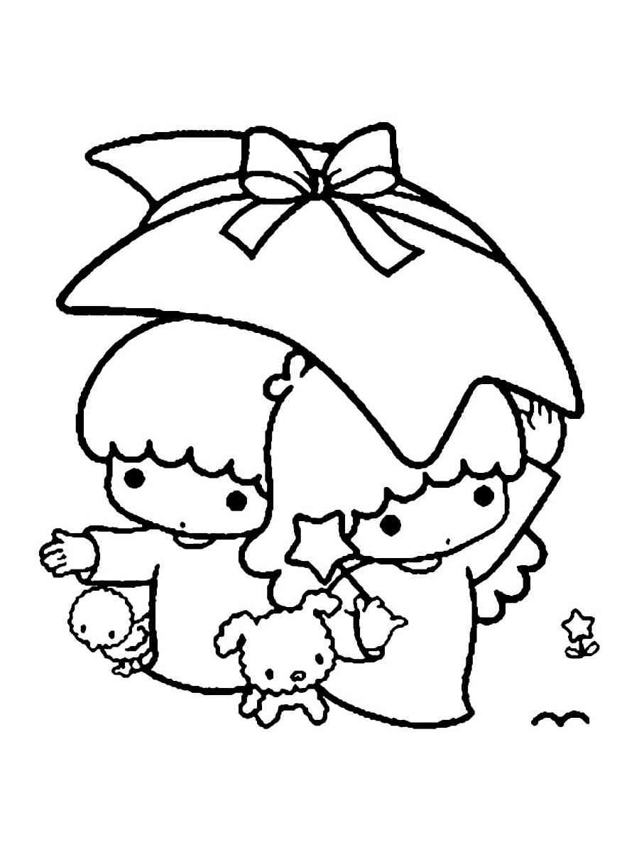 Little Twin Stars Coloring Page Coloring Home