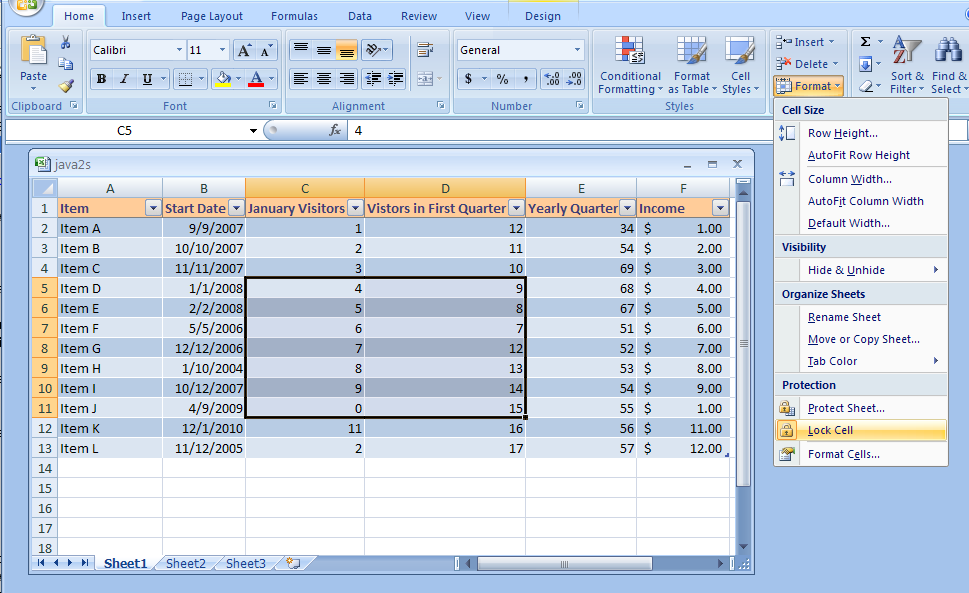 Lock Or Unlock Worksheet Cells Cell Edit Editing Microsoft Office 