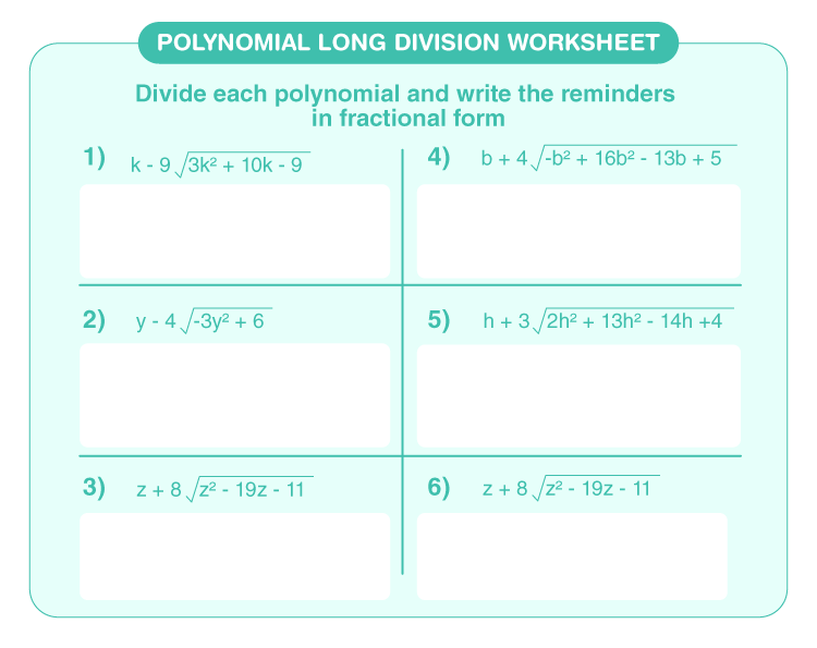 Long Division Polynomial Worksheets By Freedom Education Worksheets 