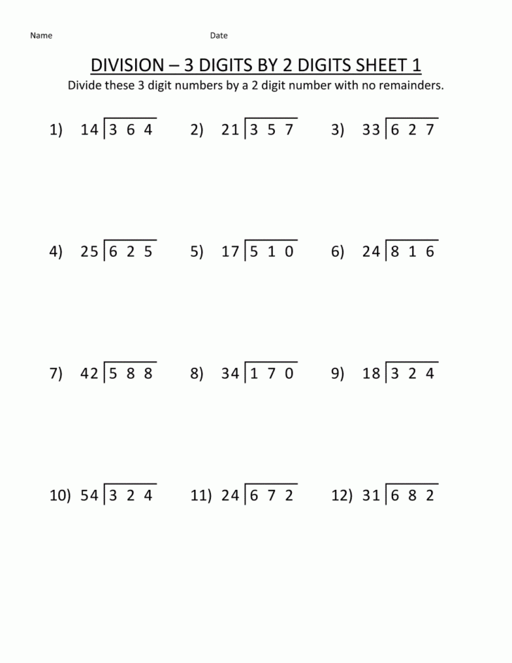 Long Division Worksheets Year 6 With Answers Long Division Worksheets