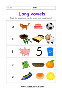 which are long vowel words worksheet